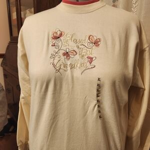 Kohl's Cream Floral Graphic Women's Sweater